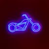 Harley Davidson CUSTOM NEON® motorcycle art in dark blue