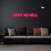 Sexy as hell red neon flex sign shown as wall art - from Custom Neon®