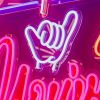 Hang Loose neon light in bright white LED flex by Custom Neon®
