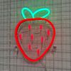 LED neon strawberry in red and green from Custom Neon