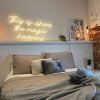 This is Where the Magic Happens light sign in bedroom - from Custom Neon