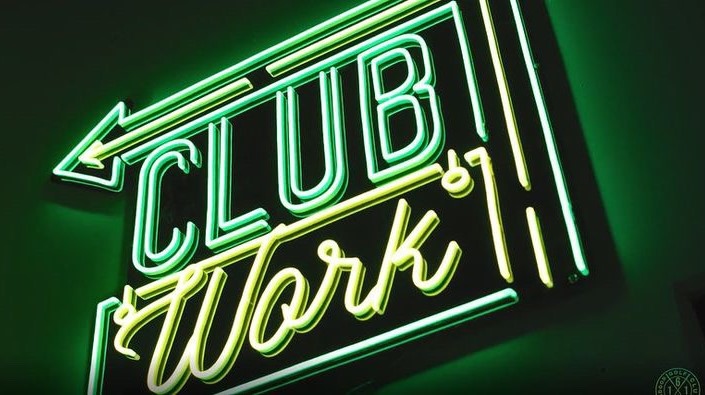 Custom Neon® branded wayfinding sign @1611golf