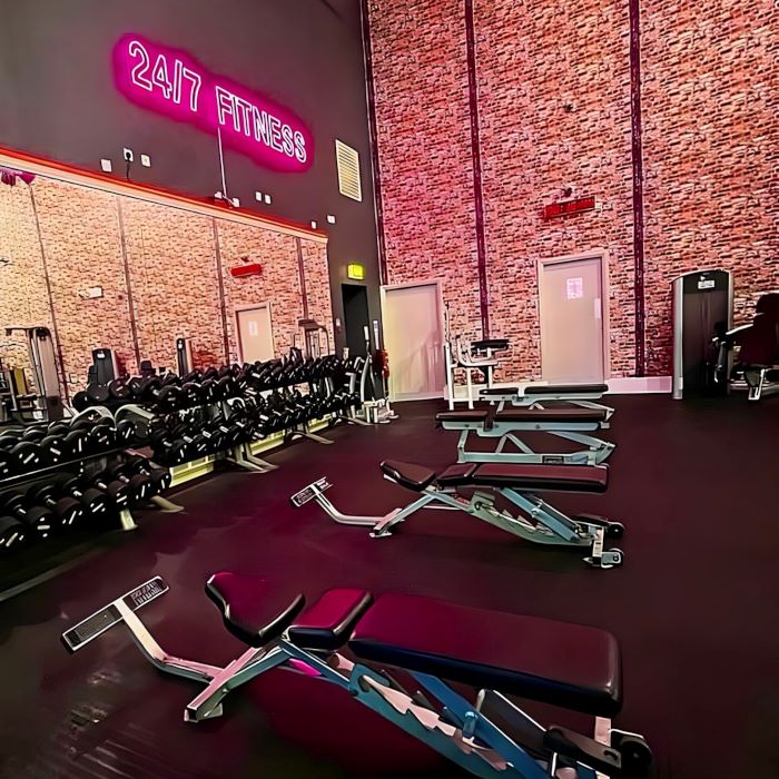 Custom Neon® pink gym name sign @247fitnessyork @247fitnessgym