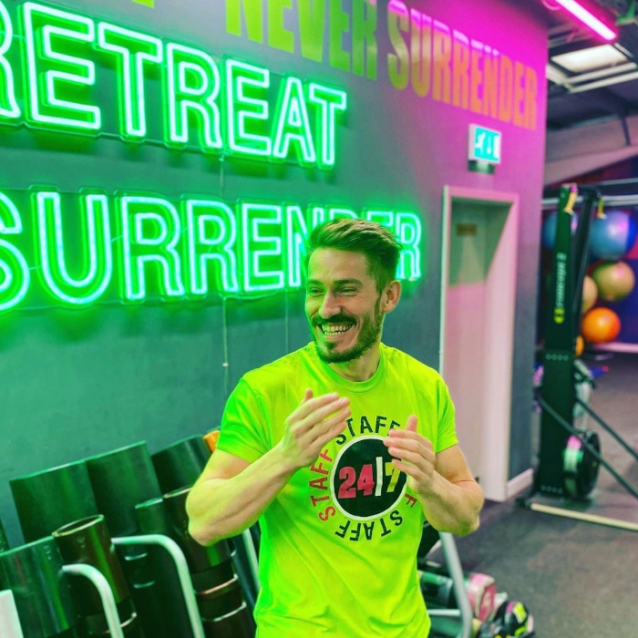 Custom Neon® signage in 24/7 Fitness gyms
