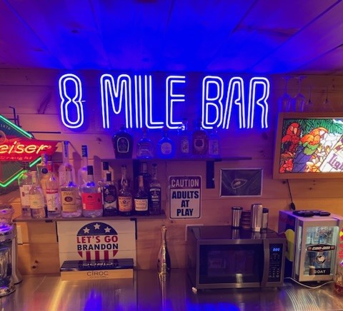 8 Mile Bar blue Custom Neon® sign @karencraig