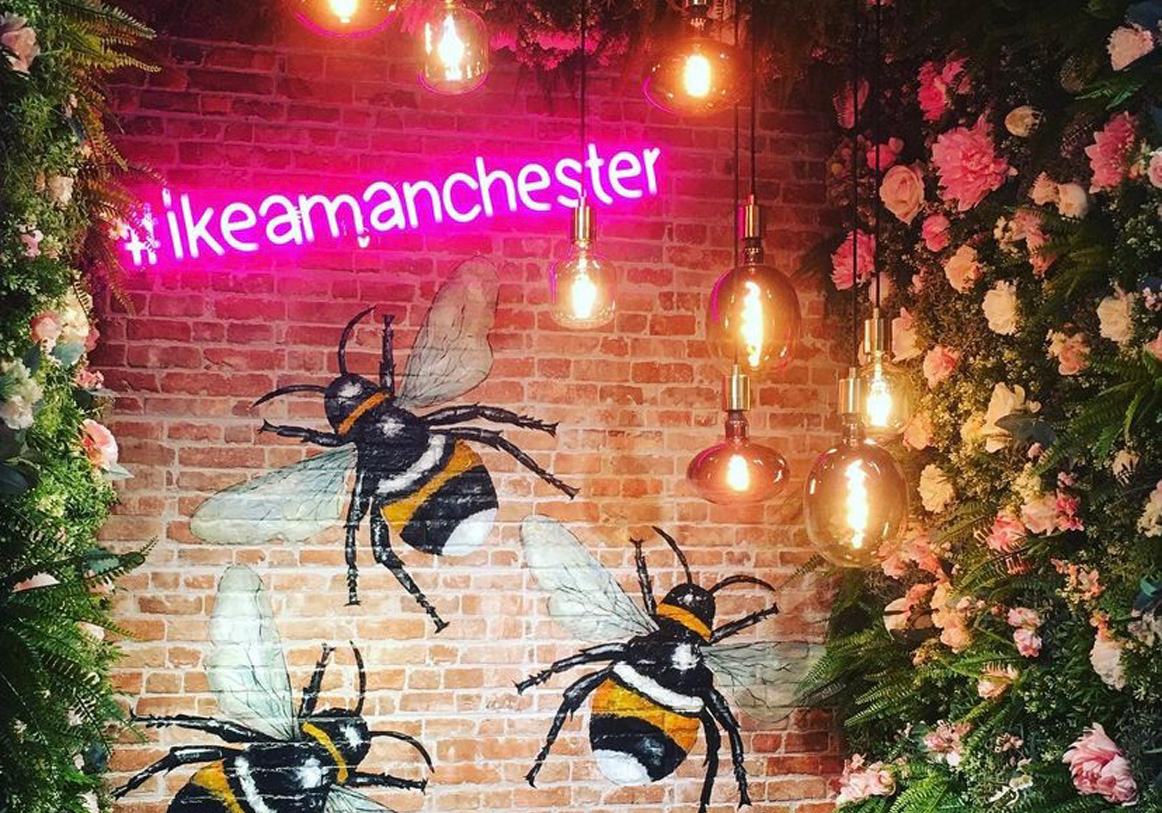 #ikeamanchester pink Custom Neon® sign @ikeauk