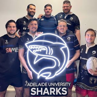 Adelaide Sharks team sign by Custom Neon® @adelaide_uni_sharks