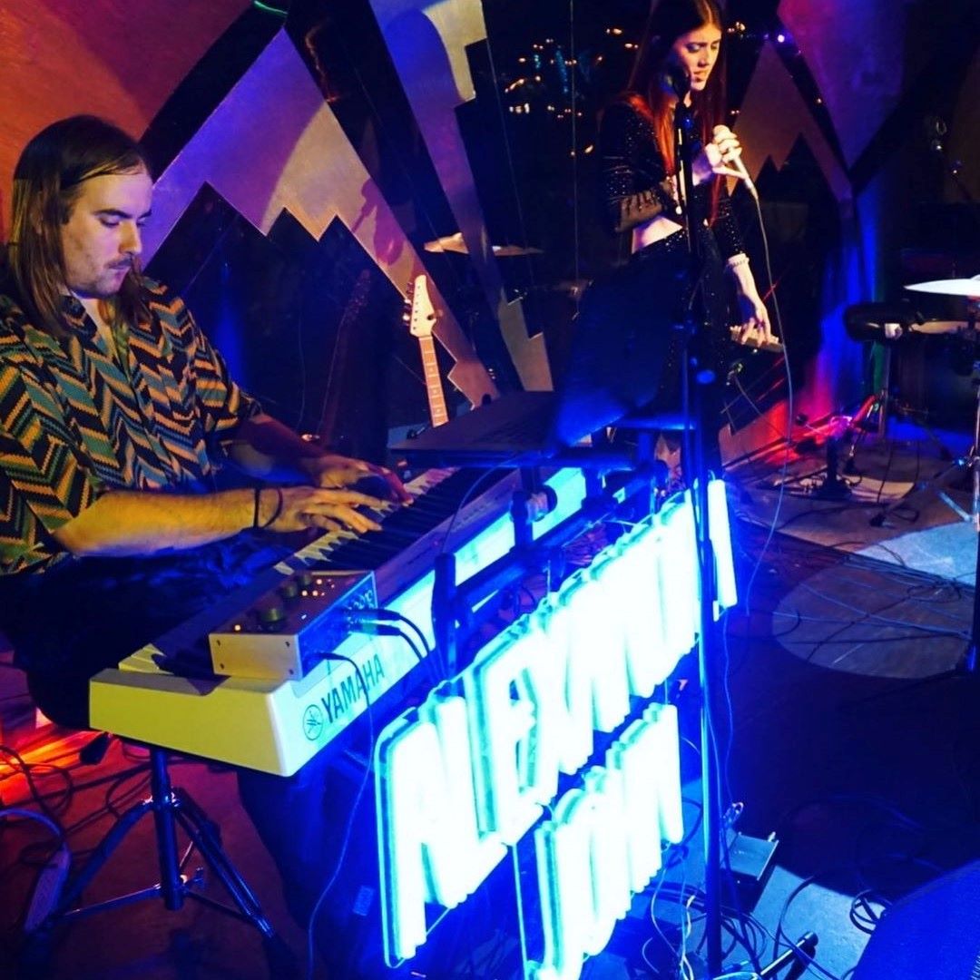 Custom Neon® performing artist logo @alexandrajohnmusic