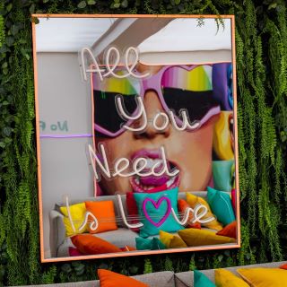 Custom Neon® sign All You Need is Love as seen on Love Island Australia