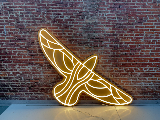 Custom Neon® Melbourne Skyline sign for tennis.com.au @australianopen