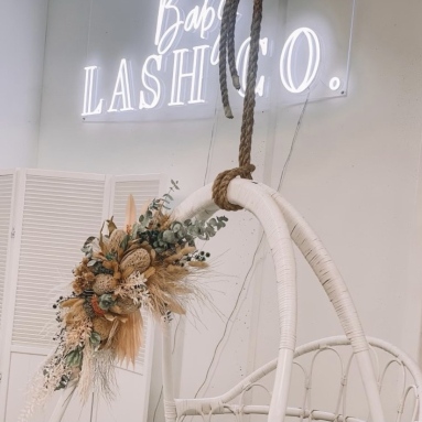 Lash studio logo sign by Custom Neon® for @babylashco_