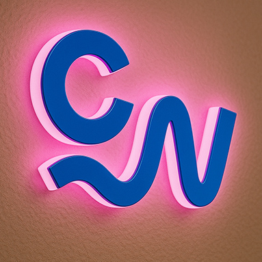 LED illuminated Custom Neon logo sign with pink back lighting