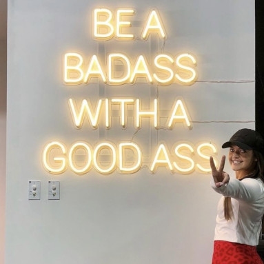 Melbourne neon font example