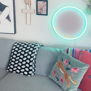 Custom Neon® Be Cool Be Kind LED UV print mirrored wall art