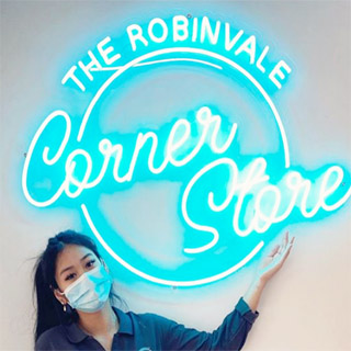 The Robinvale Corner Store logo sign @therobinvalecornerstore made by Custom Neon®