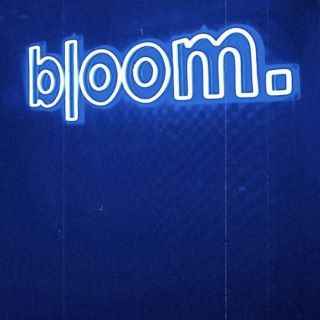 Dark blue Custom Neon® bar logo @bloomvenue