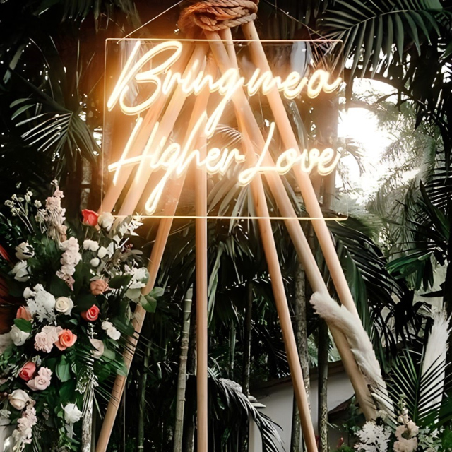 Bring Me a Higher Love Custom Neon® Whitney Houston song lyric sign @vanessamorgan