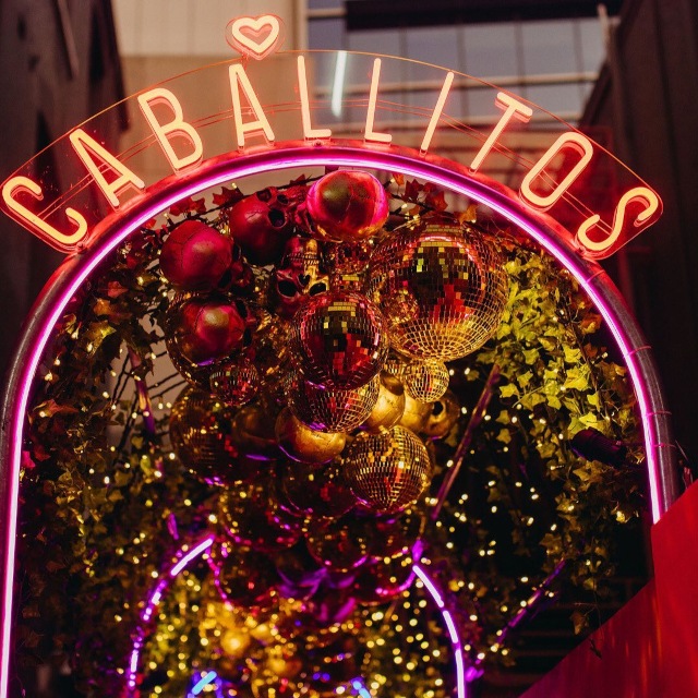 Custom Neon® sign at the entrance to @caballitosperth