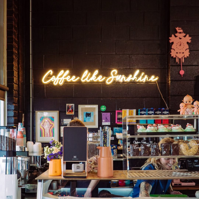 Bakery warm white quote sign by Custom Neon® @bridportsugarnspice