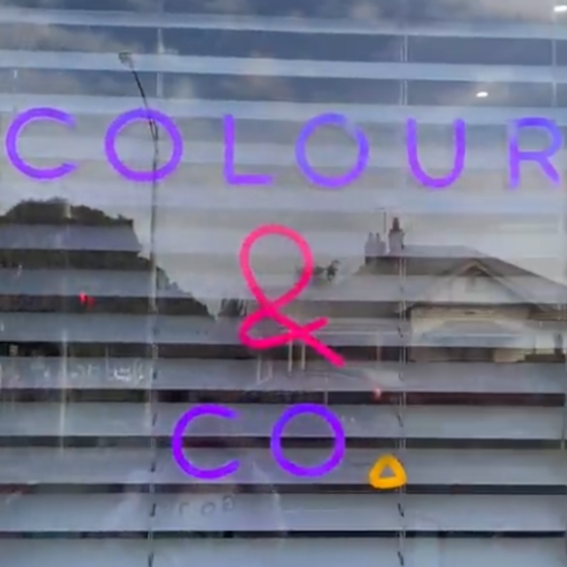 Multicoloured Custom Neon® nail salon logo sign @colour_and_co