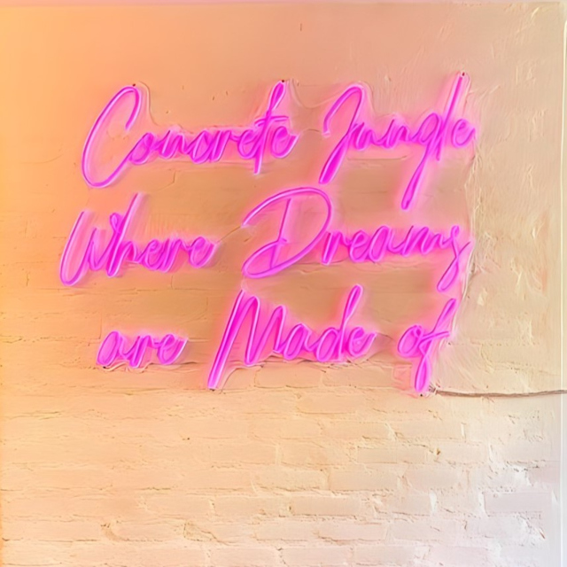 Concrete Jungle Where Dreams Are Made Custom Neon® Jay-Z song lyric sign @therathproject