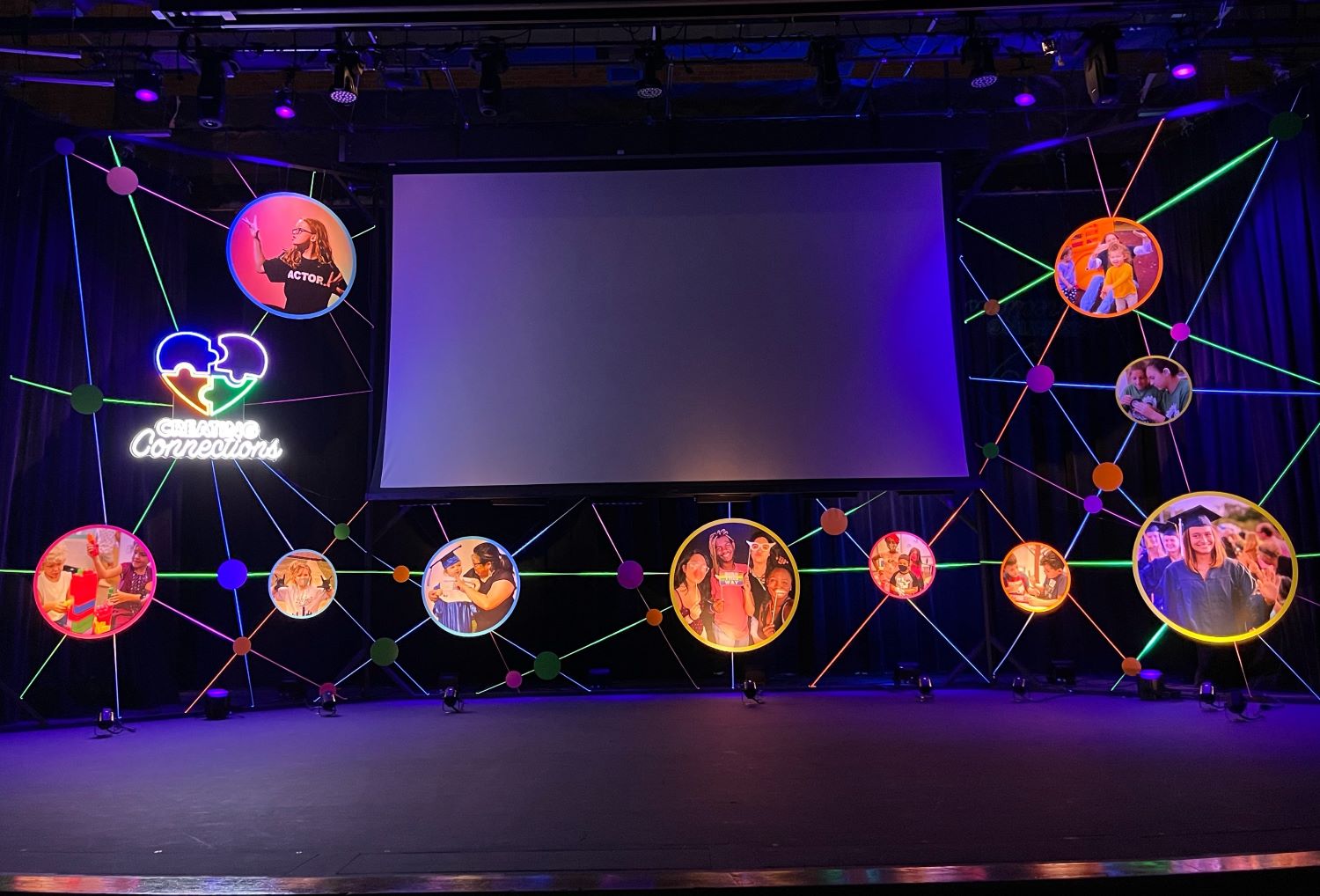 Custom Neon® colorful LED neon sign @texasschoolforthedeaf