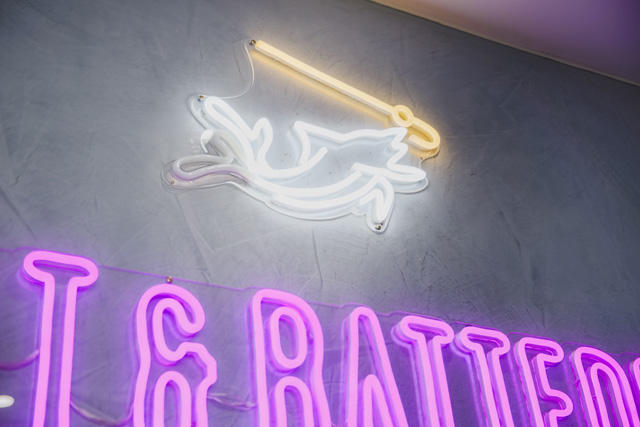 Colour changing animated Custom Neon&reg; sign for saltandbattered.com.au