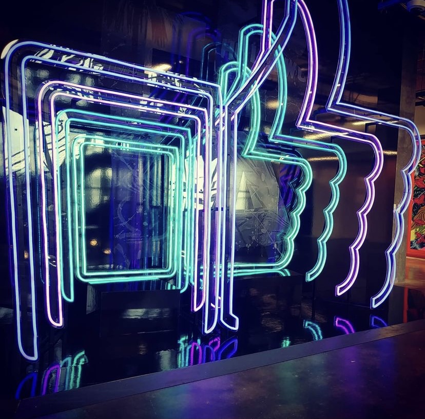 RGB LED Flex Facebook Like icon made by Custom Neon&reg; for @facebook 12777 W Jefferson Blvd, LA