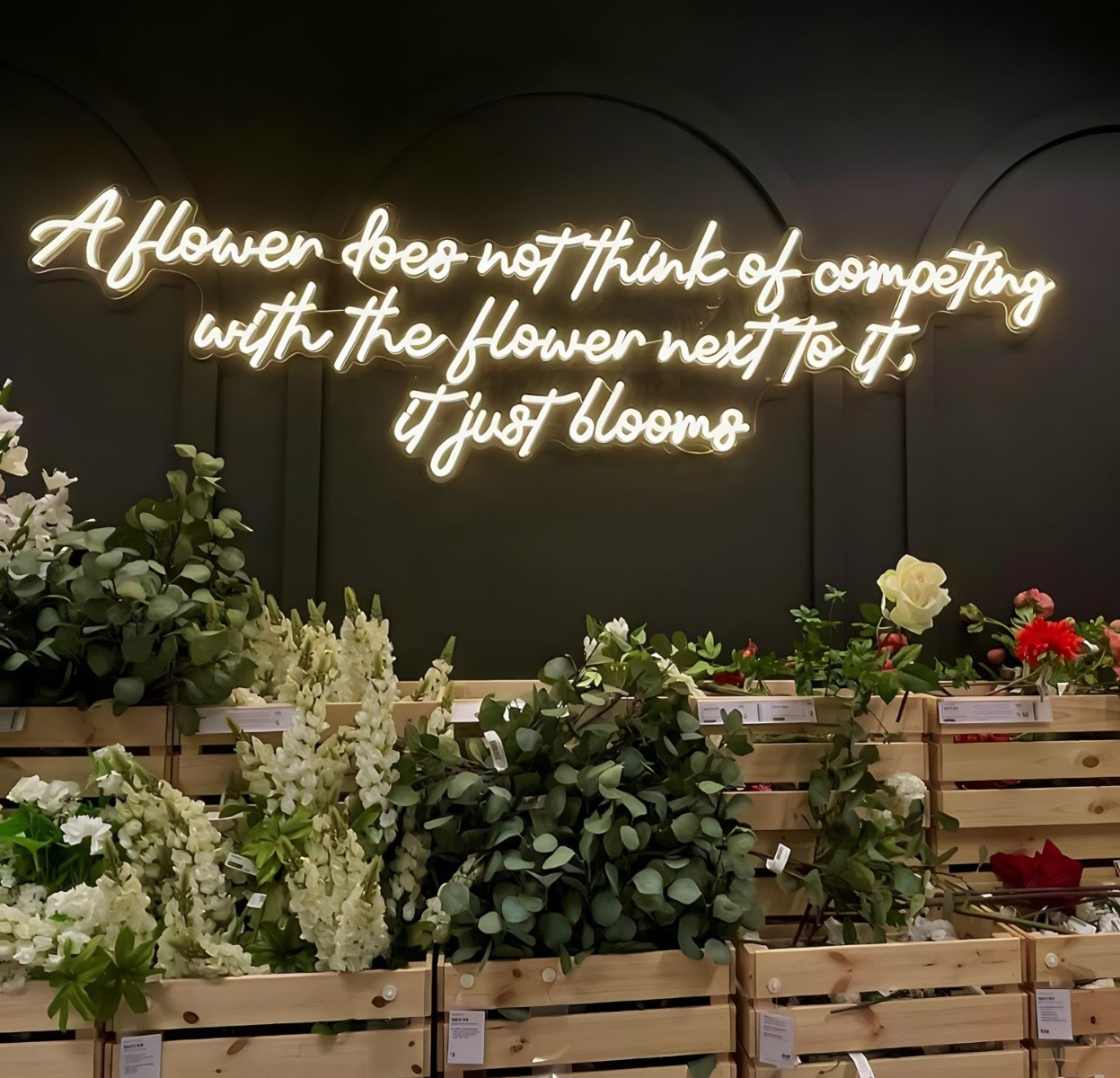 Flower quote Custom Neon® sign @ikeauk