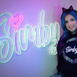 Custom Neon® logo for gamer @simbybtw