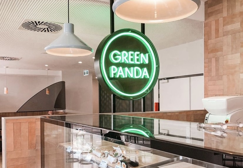 Sushi restaurant logo sign @greenpandasushi made by Custom Neon®