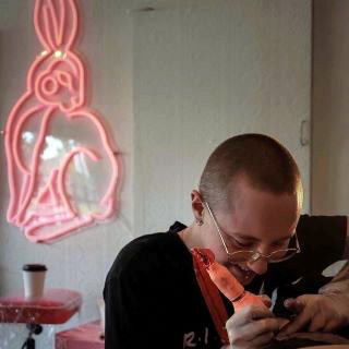 Custom Neon® logo sign @lunarlane @lucky_black_rabbit