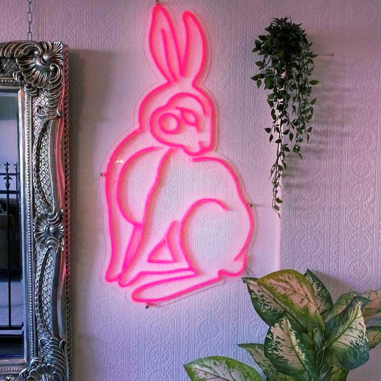 Custom Neon® logo sign @lucky_black_rabbit