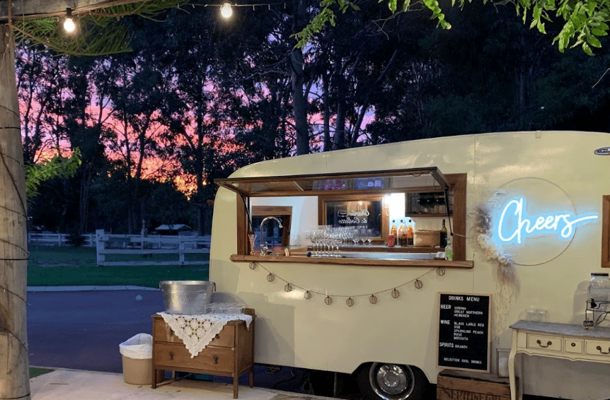 Cheers white LED sign made by Custom Neon® for @minteventscollective