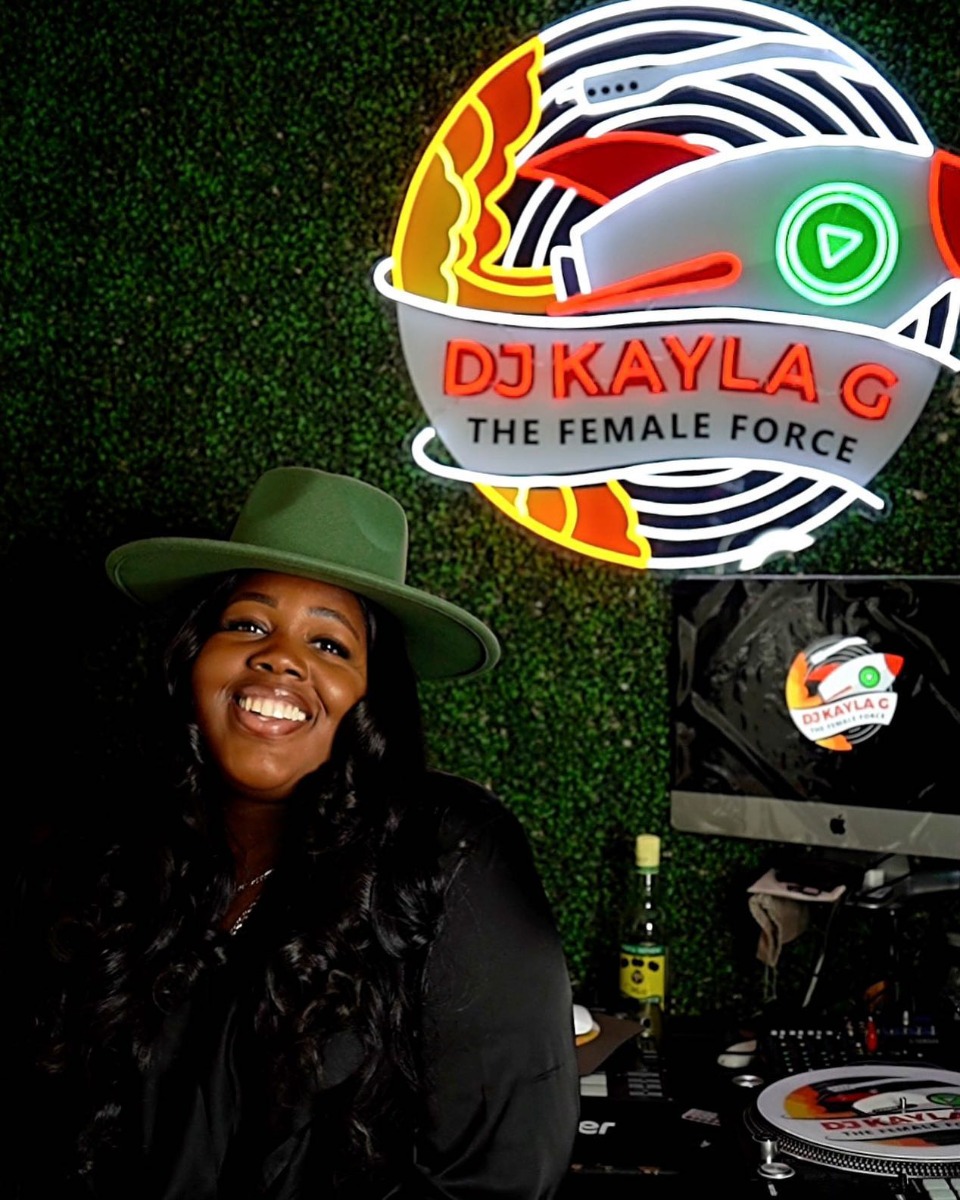 Colourful Custom Neon® DJ logo @djkaylag