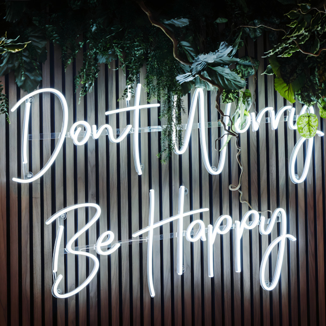 Don't Worry Be Happy Custom Neon® Bobby McFerrin song lyric sign @mktplce.uk
