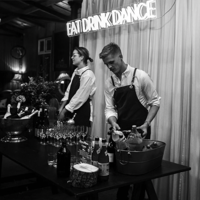 Eat Drink Dance Custom Neon&reg; directional bar sign