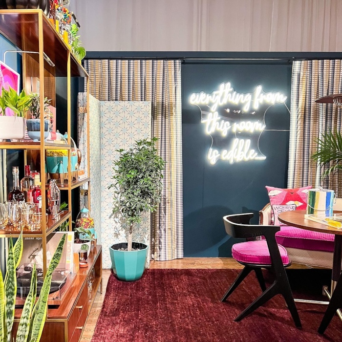 Large white Custom Neon® kitchen quote sign @therathproject