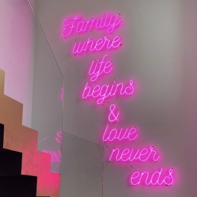 Large Custom Neon® staircase home sign