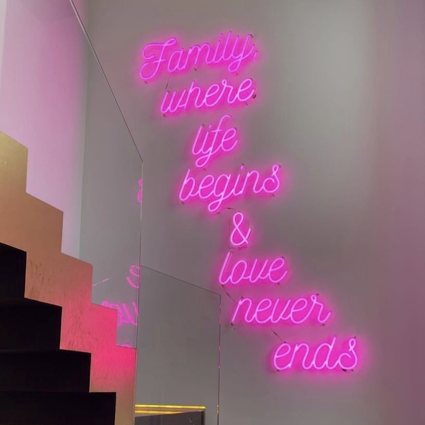Large Custom Neon® staircase home sign