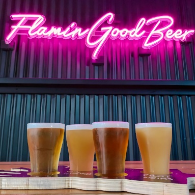 Custom Neon® pink Flamin Good Beer sign @flamin_galahbrewingco