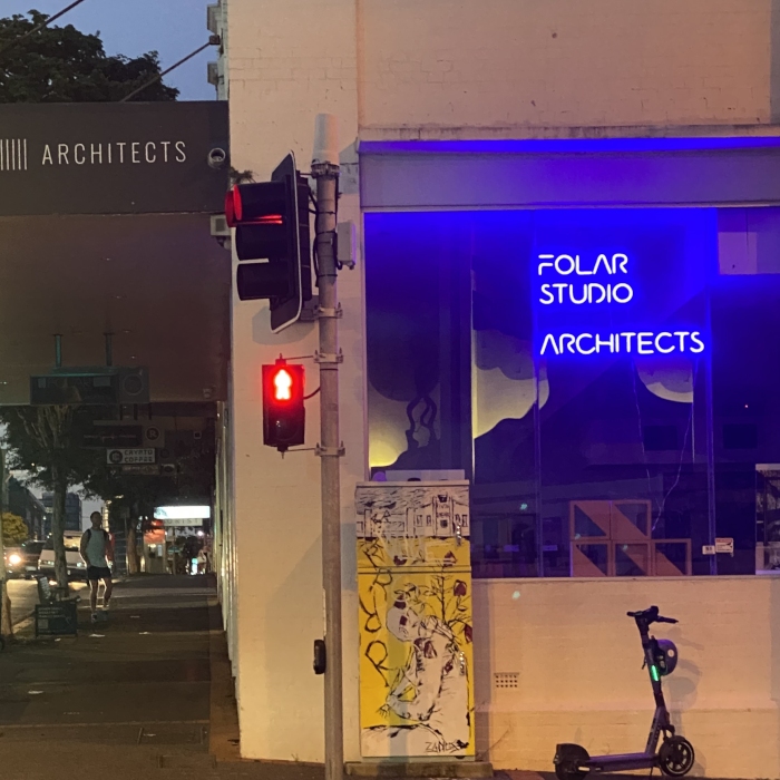 Deep blue window sign by Custom Neon® @jamesfoley