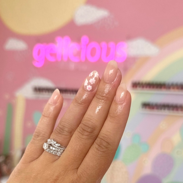 Pink Custom Neon® gelicious word sign for nail salon @colour_and_co