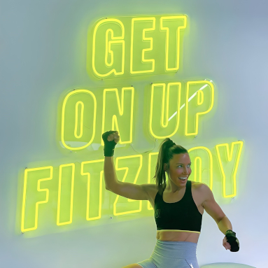 Get on Up Fitzroy yellow sign by Custom Neon® @upstate_studios 