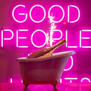 Large pink bar sign by Custom Neon® @badhabitsgsy