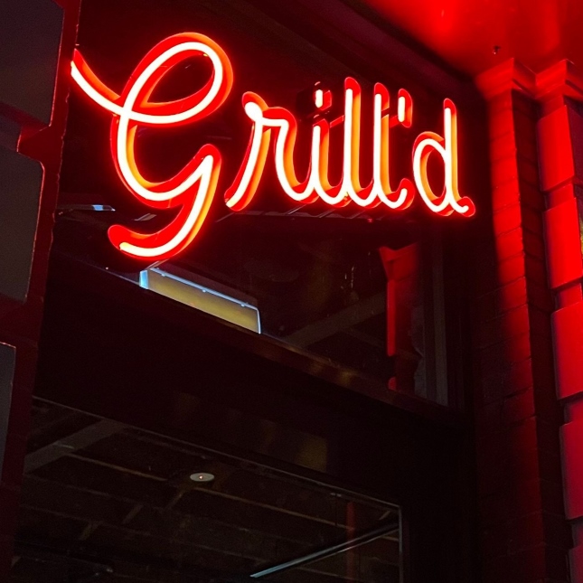 Custom Neon® Grill'd LED neon channel letter sign