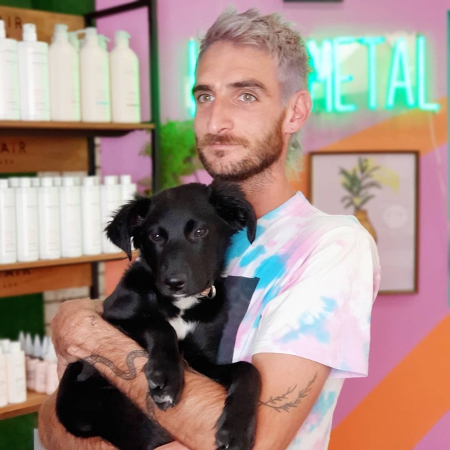 Green Custom Neon® hair salon name sign @hairmetalwoopi