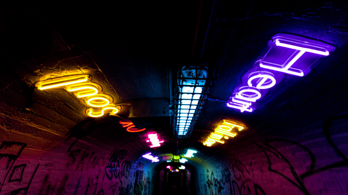 Custom Neon® heart soul 1000kisses Sydney world pride