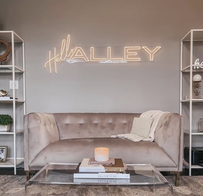 Custom Neon® personalized wall sign @aubreyasplenalley