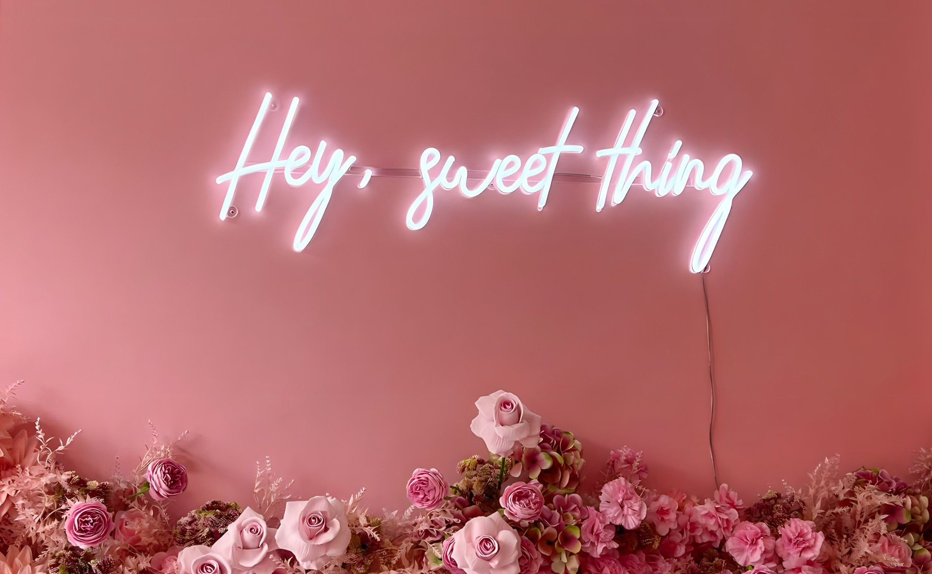 Hey Sweet Thing pink Naked Neon™ sign from Custom Neon® @cheshire.cupcakes.jpg